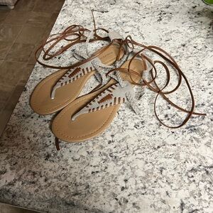 Maurices sandals that wrap around and tie. Like new.